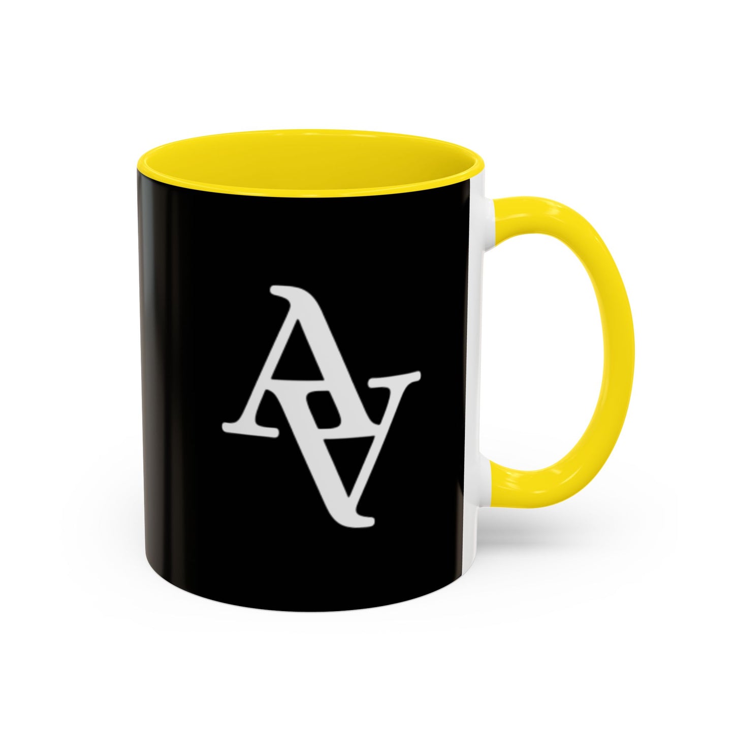 Approach Apparel Stylish Accent Coffee Mug, Custom Black Mug, Modern Design Coffee Cup, Personalized Drinkware, Unique Gift for Coffee Lovers