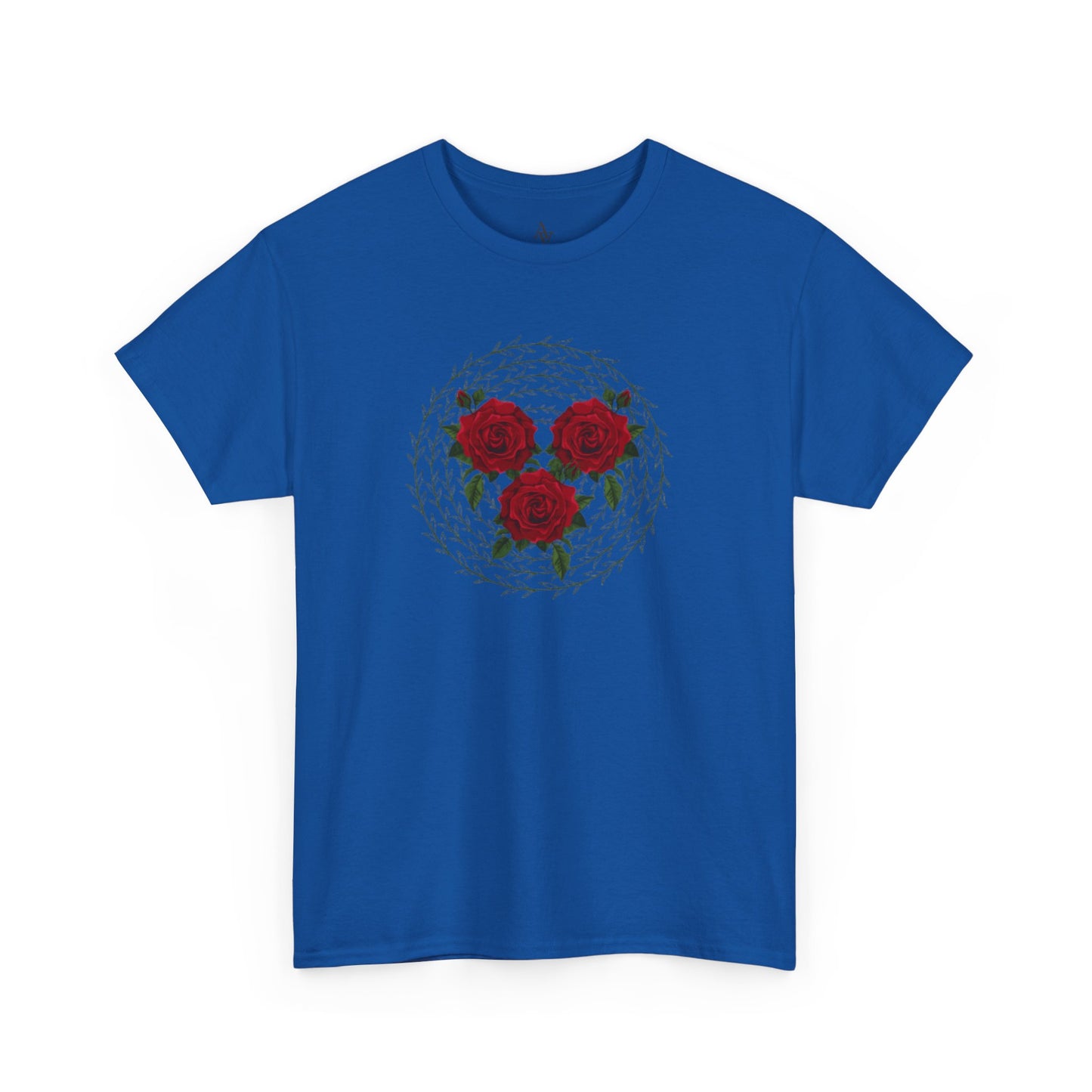 Approach Apparel Rose Embroidered Heavy Cotton Tee, Casual Summer Top, Vintage Style Gift, Floral Graphic Shirt, Trendy Streetwear
