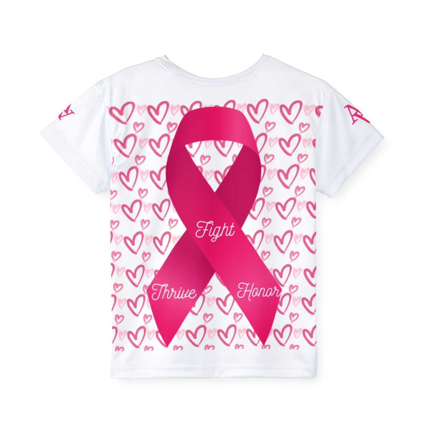 Approach Apparel Kids Sports Jersey - Fight, Thrive, Honor Breast Cancer Awareness Tee