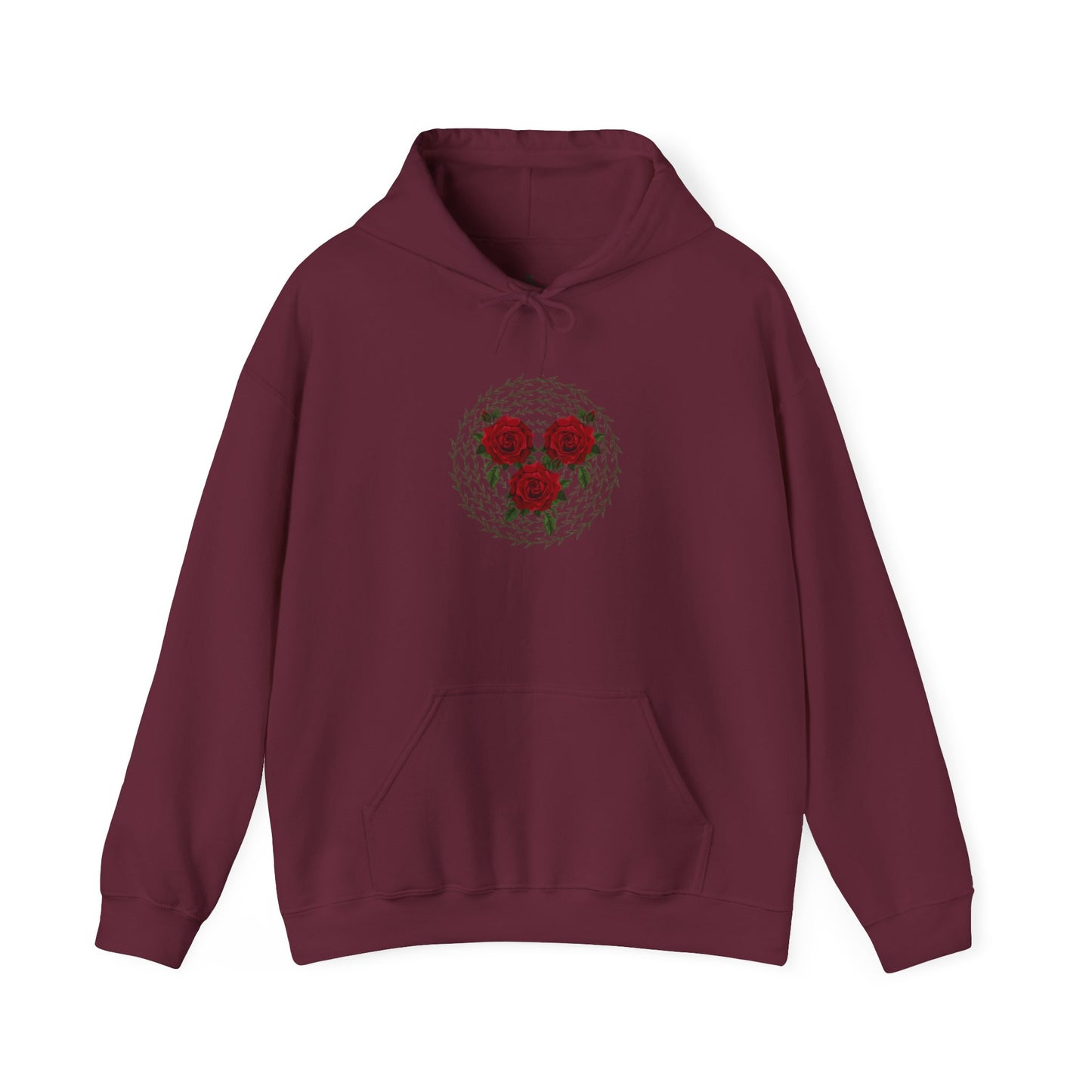 Approach Apparel Floral Emblem Hooded Sweatshirt - Cozy Floral Hoodie, Gift for Nature Lovers, Casual Wear, Spring Fashion, Birthday Gift