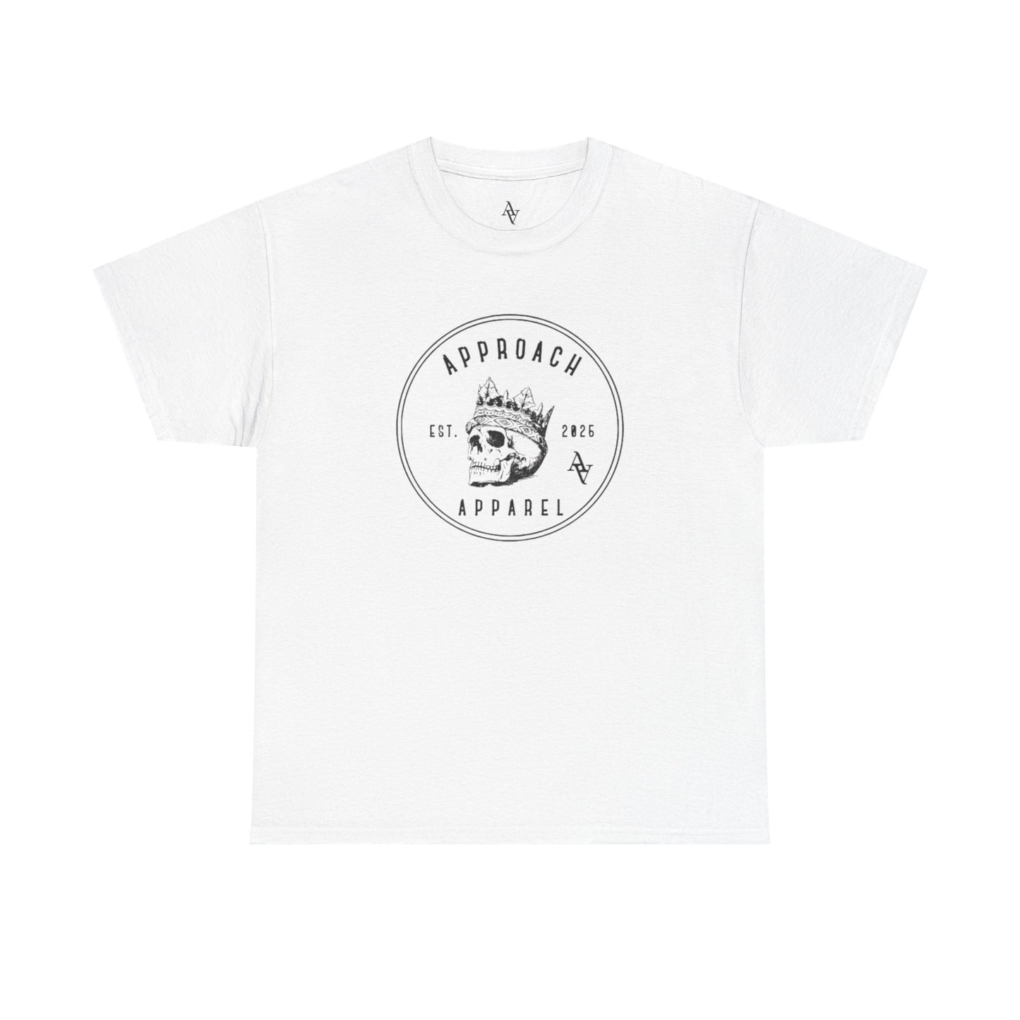Approach Apparel Heavy Cotton Tee with Unique Skull Design, Casual Wear, Graphic T-Shirt, Streetwear, Gift for Him/Her