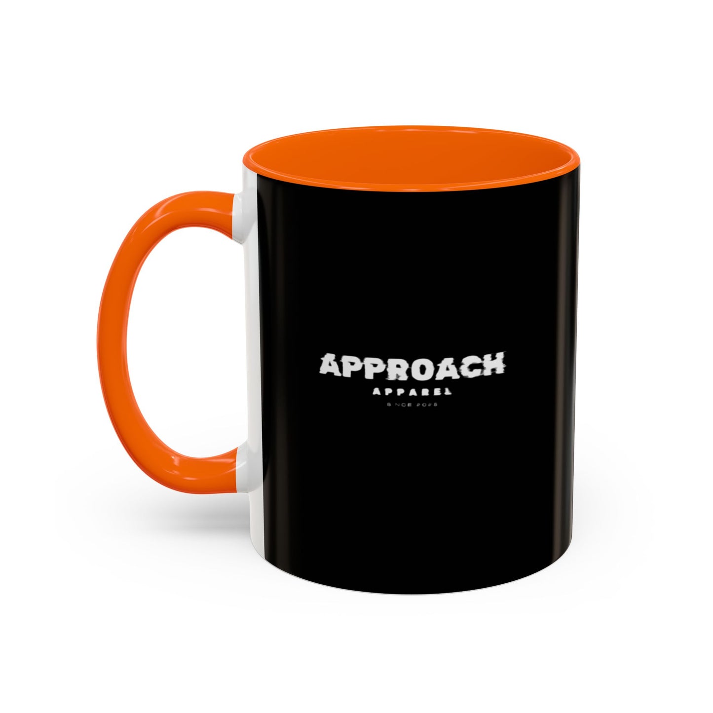 Approach Apparel Stylish Accent Coffee Mug, Custom Black Mug, Modern Design Coffee Cup, Personalized Drinkware, Unique Gift for Coffee Lovers
