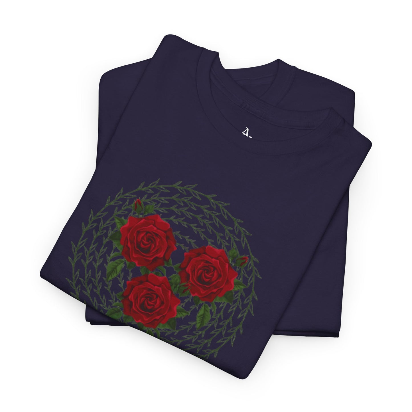 Approach Apparel Rose Embroidered Heavy Cotton Tee, Casual Summer Top, Vintage Style Gift, Floral Graphic Shirt, Trendy Streetwear