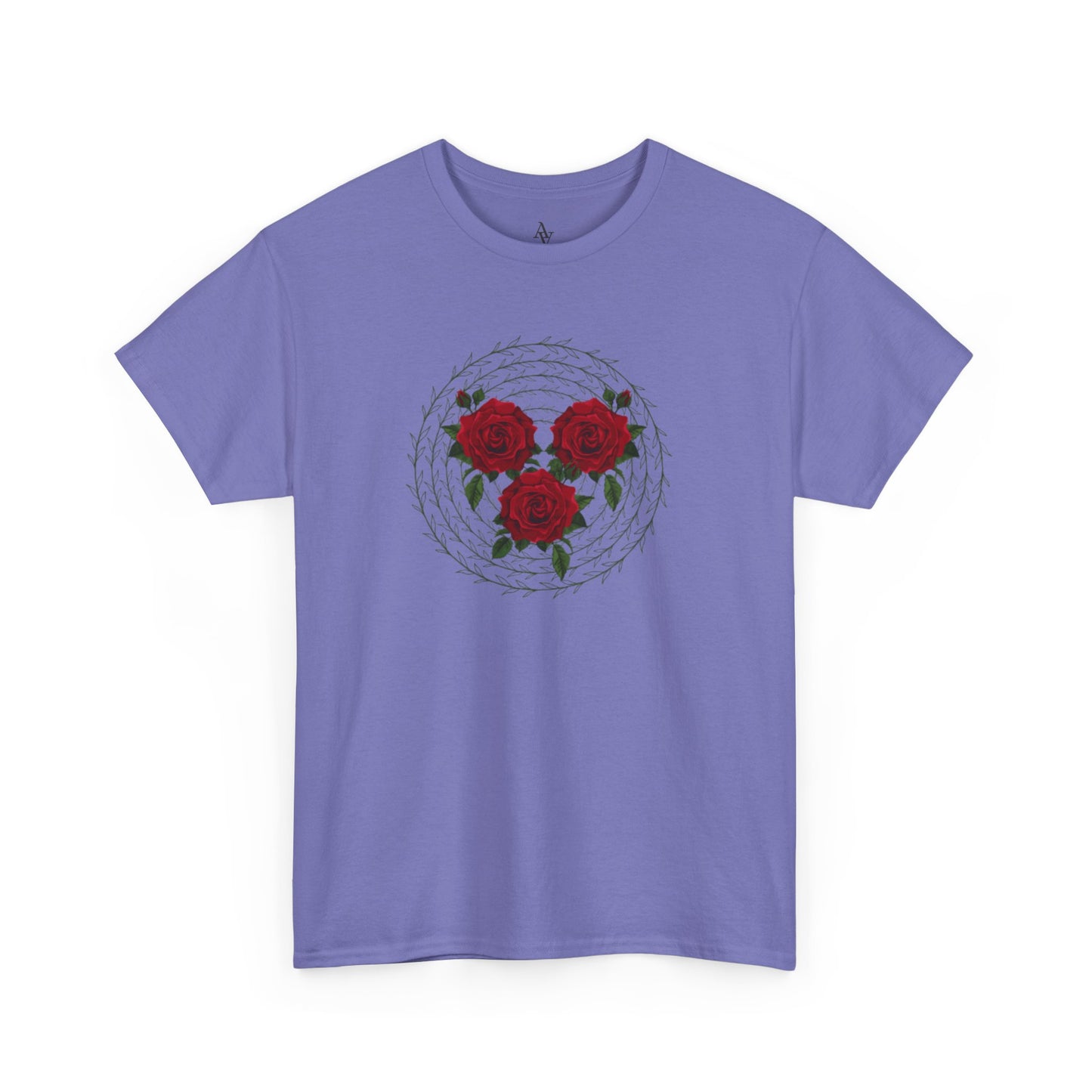 Approach Apparel Rose Embroidered Heavy Cotton Tee, Casual Summer Top, Vintage Style Gift, Floral Graphic Shirt, Trendy Streetwear