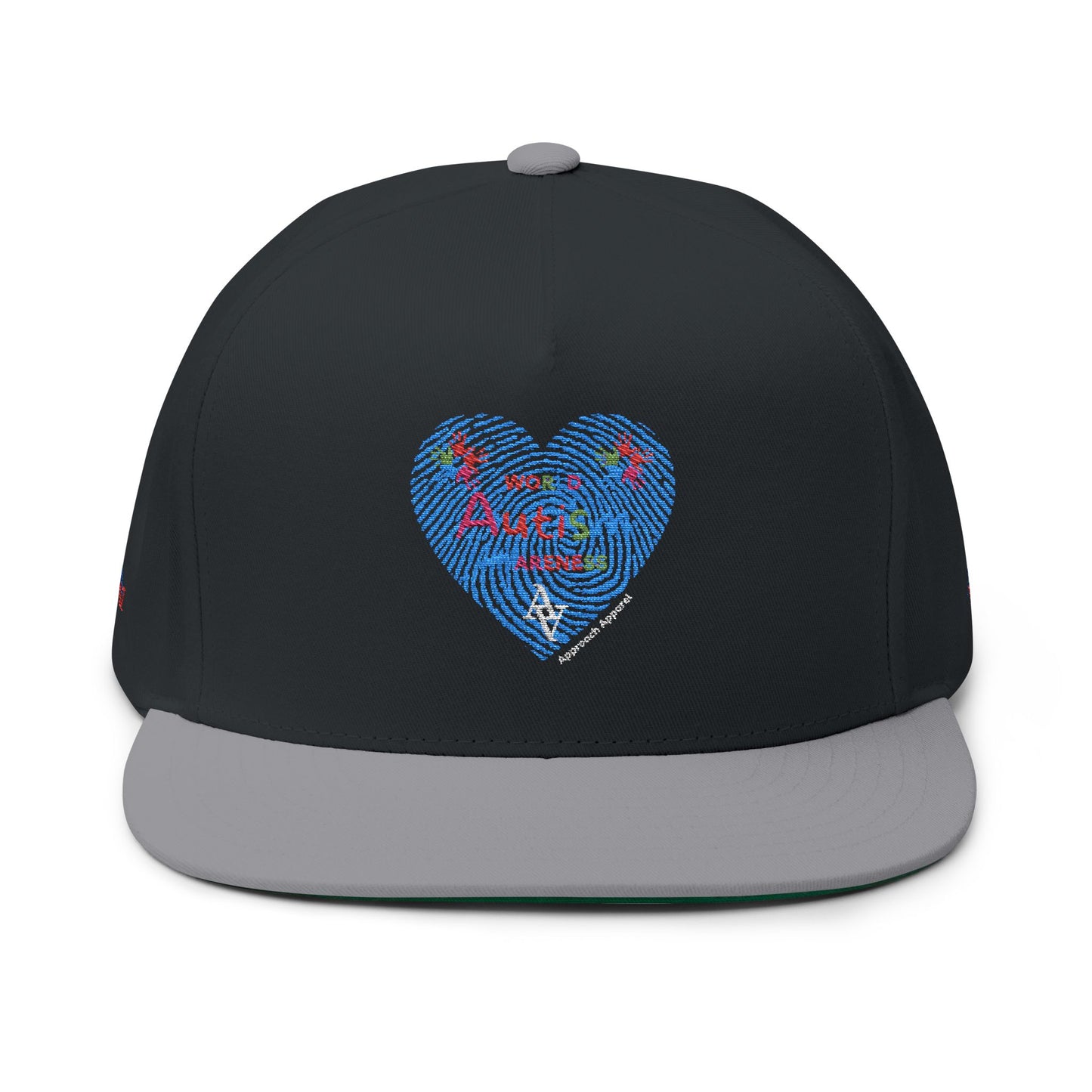 Approach Apparel Autism Awareness Flat Bill Cap - Stylish Embroidered Hat for Casual Wear