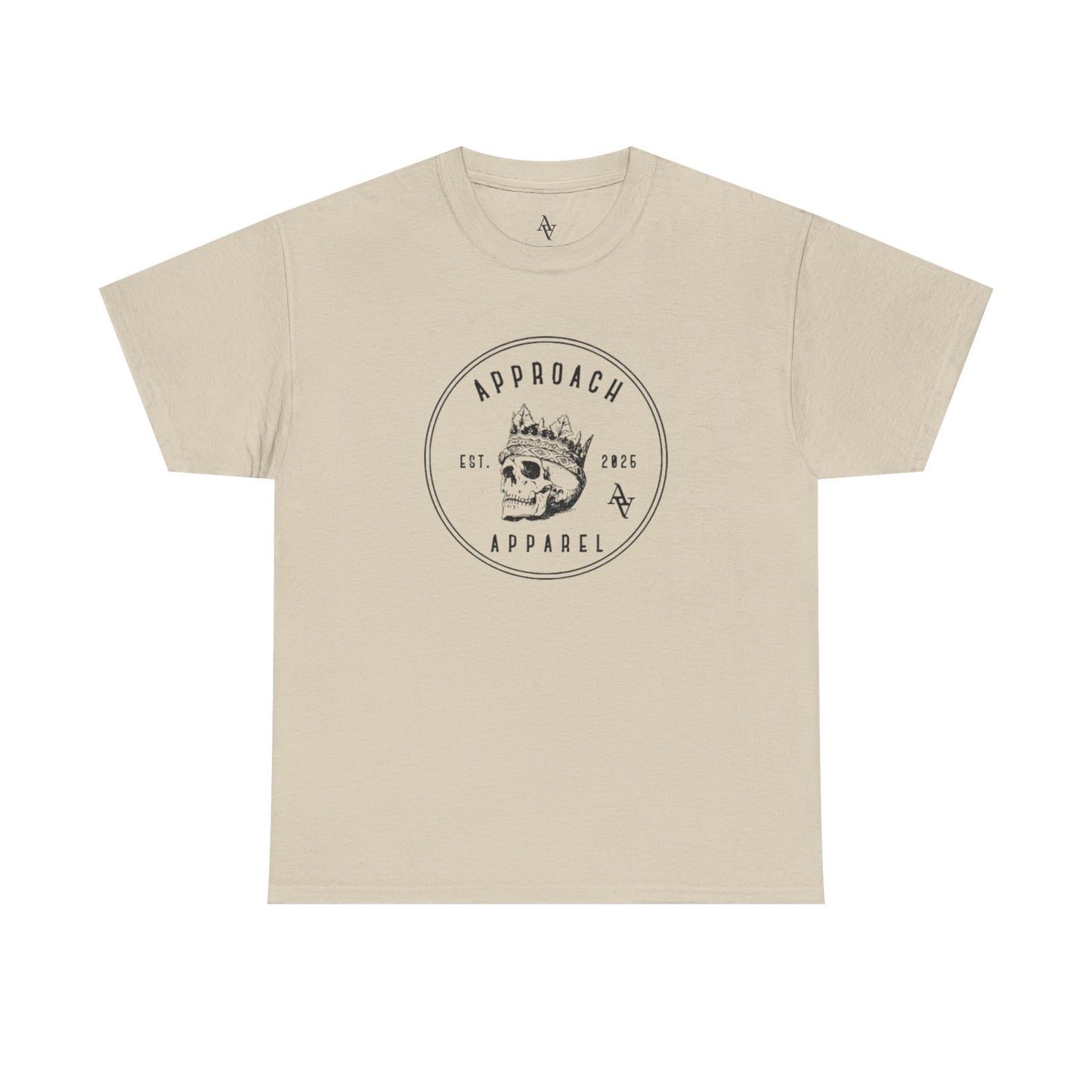 Approach Apparel Heavy Cotton Tee with Unique Skull Design, Casual Wear, Graphic T-Shirt, Streetwear, Gift for Him/Her