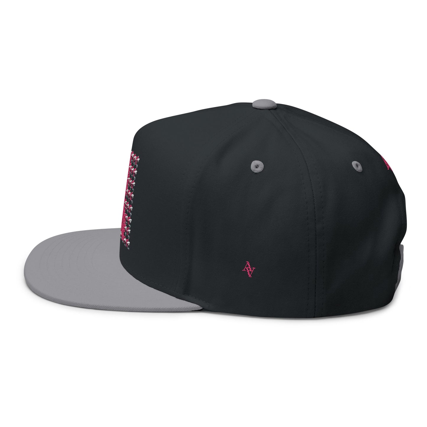 Approach Apparel Pink Ribbon Flat Bill Cap (Embroidery) - 'Fight, Honor, Love' Design