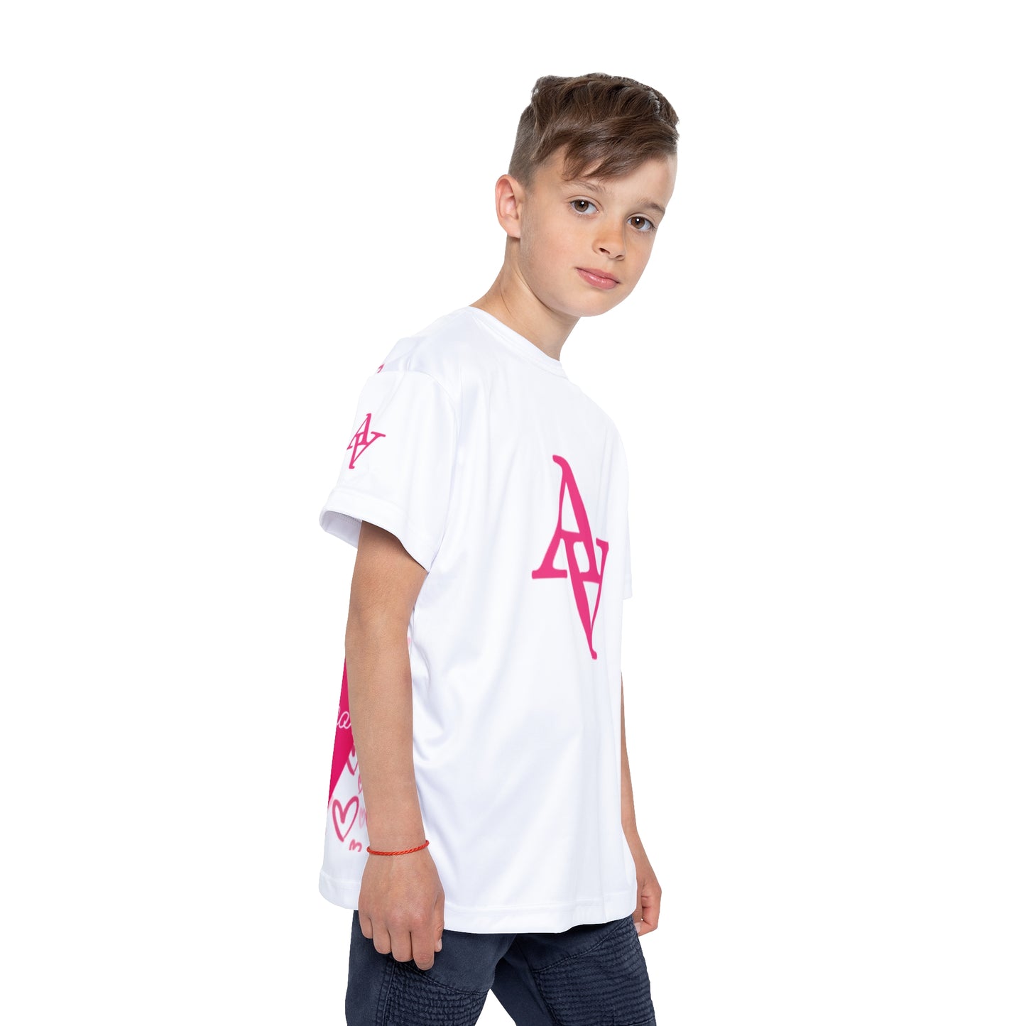 Approach Apparel Kids Sports Jersey - Fight, Thrive, Honor Breast Cancer Awareness Tee