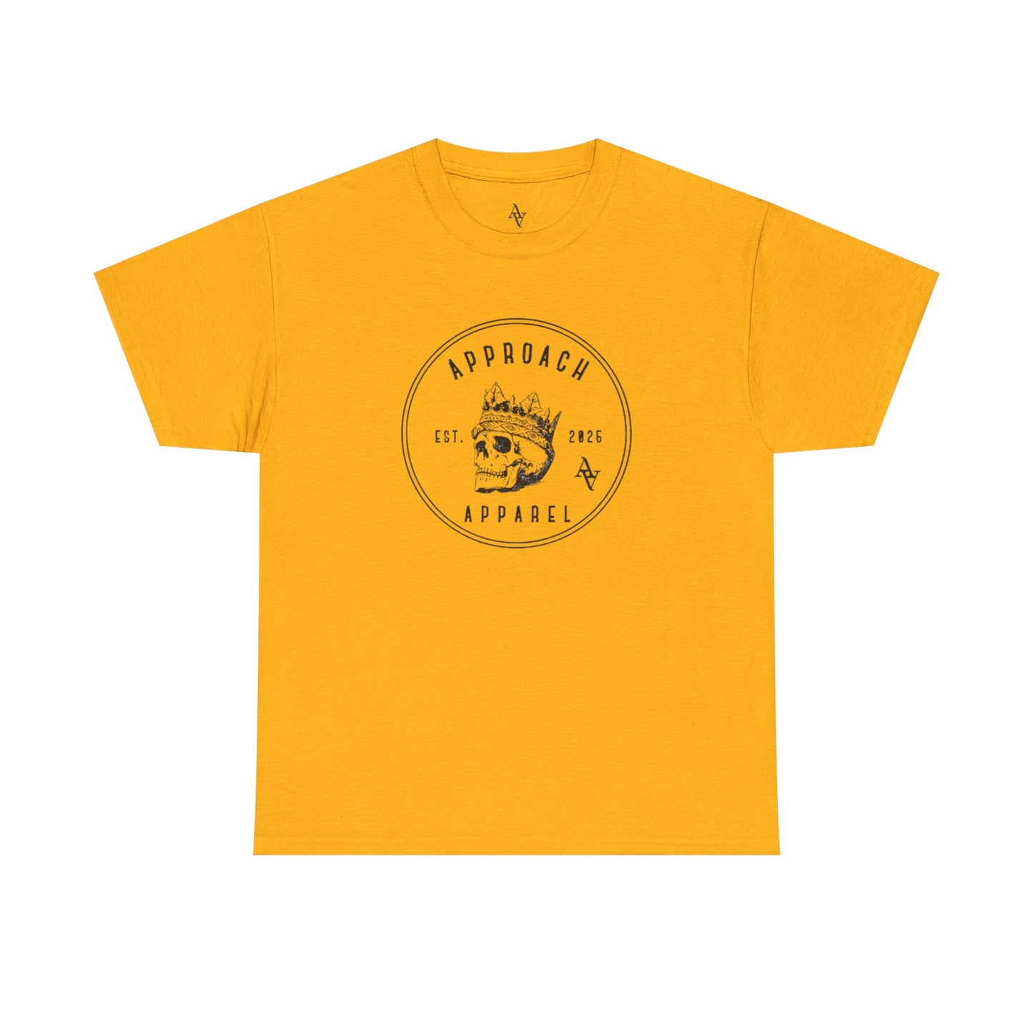 Approach Apparel Heavy Cotton Tee with Unique Skull Design, Casual Wear, Graphic T-Shirt, Streetwear, Gift for Him/Her