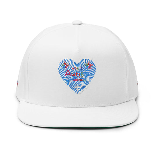 Approach Apparel Autism Awareness Flat Bill Cap - Stylish Embroidered Hat for Casual Wear