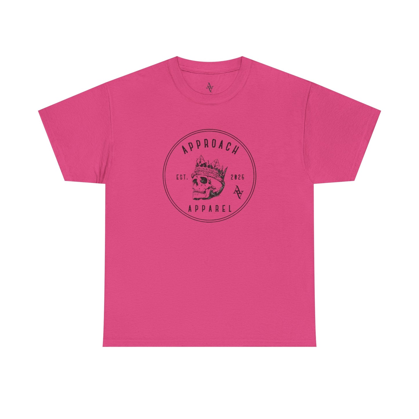 Approach Apparel Heavy Cotton Tee with Unique Skull Design, Casual Wear, Graphic T-Shirt, Streetwear, Gift for Him/Her