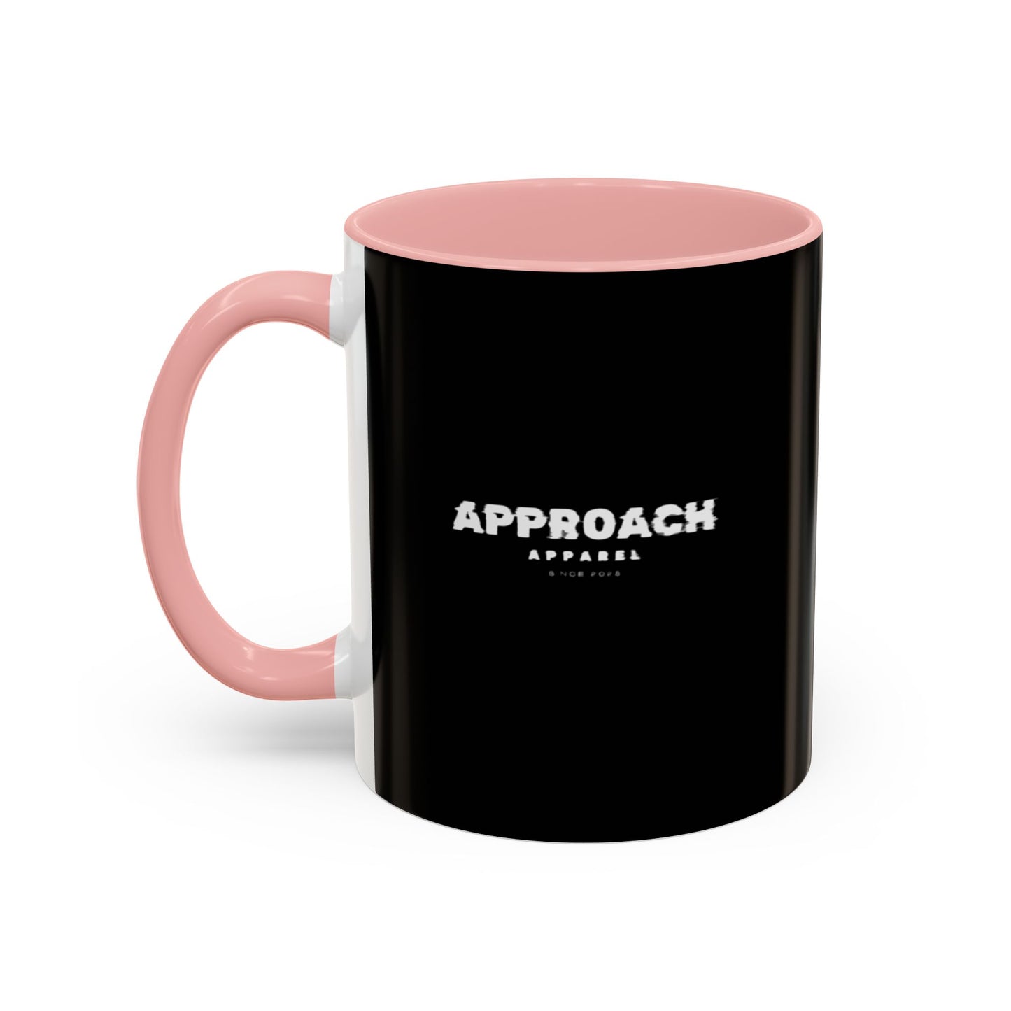 Approach Apparel Stylish Accent Coffee Mug, Custom Black Mug, Modern Design Coffee Cup, Personalized Drinkware, Unique Gift for Coffee Lovers
