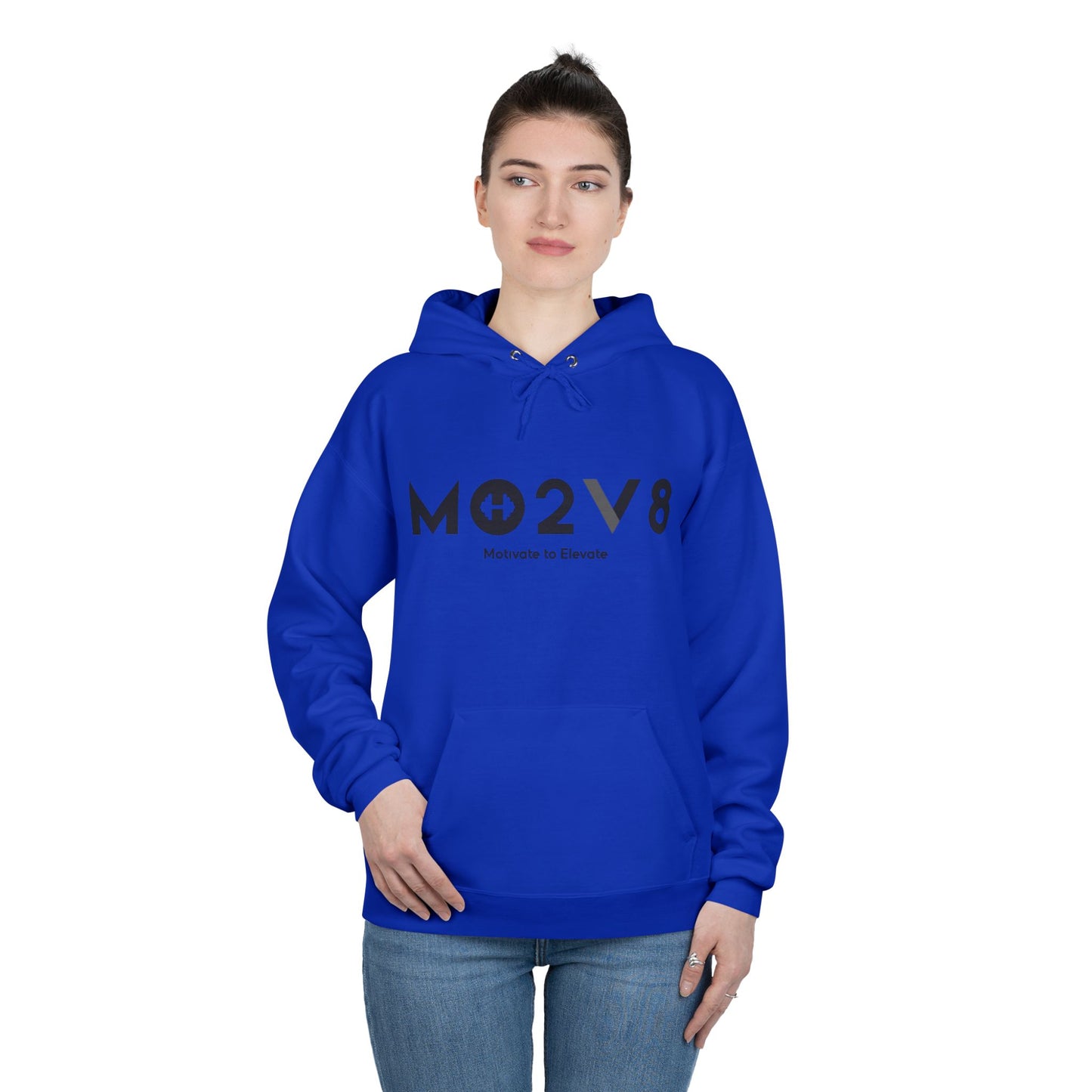MO2V8 Eco-Friendly Motivational Hoodie - Unisex Pullover Sweatshirt, Gifts for Eco-Conscious, Casual Wear, Positive Vibes, Everyday Comfort