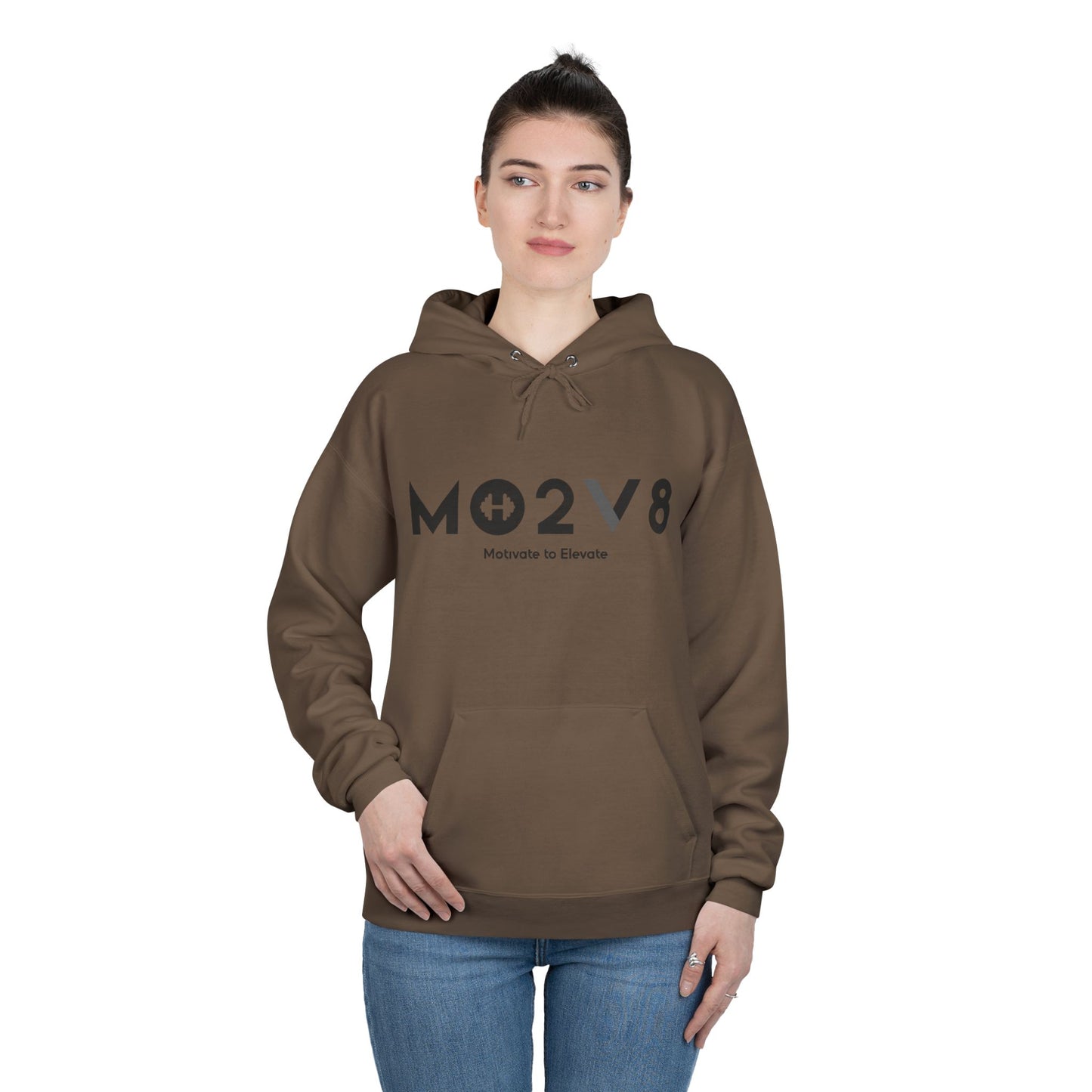 MO2V8 Eco-Friendly Motivational Hoodie - Unisex Pullover Sweatshirt, Gifts for Eco-Conscious, Casual Wear, Positive Vibes, Everyday Comfort