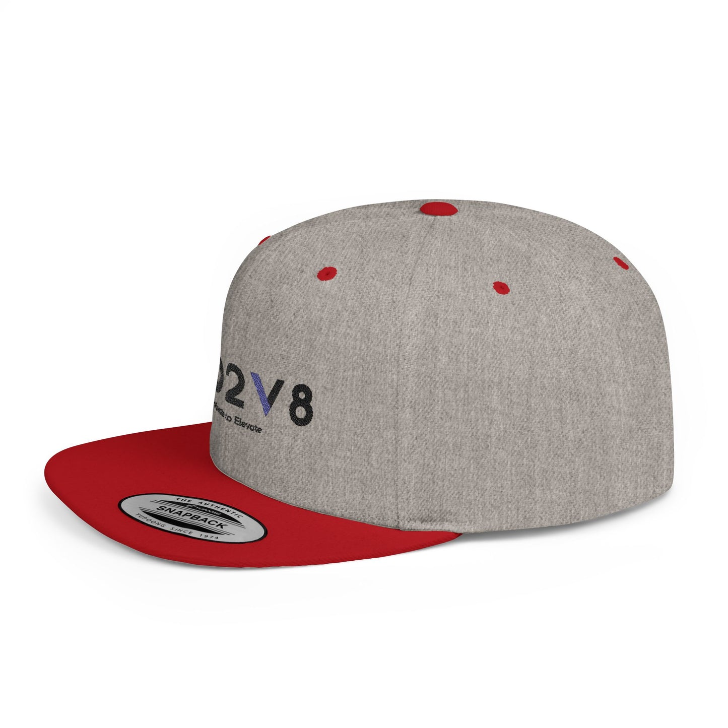 Stylish MO2V8 Flat Bill Snapback Hat, Cool Adjustable Cap for Streetwear, Great Gift for Sports Fans, Casual Outfits, Summer Festivals