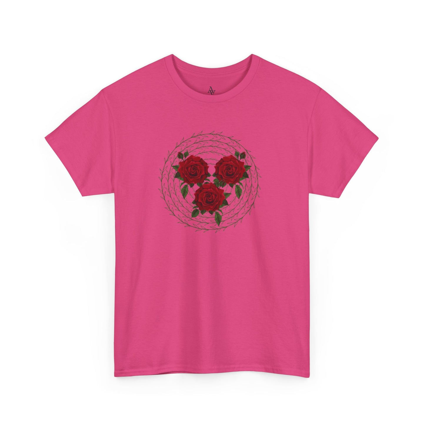 Approach Apparel Rose Embroidered Heavy Cotton Tee, Casual Summer Top, Vintage Style Gift, Floral Graphic Shirt, Trendy Streetwear