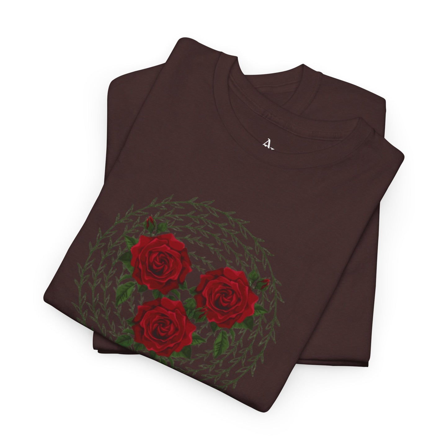 Approach Apparel Rose Embroidered Heavy Cotton Tee, Casual Summer Top, Vintage Style Gift, Floral Graphic Shirt, Trendy Streetwear