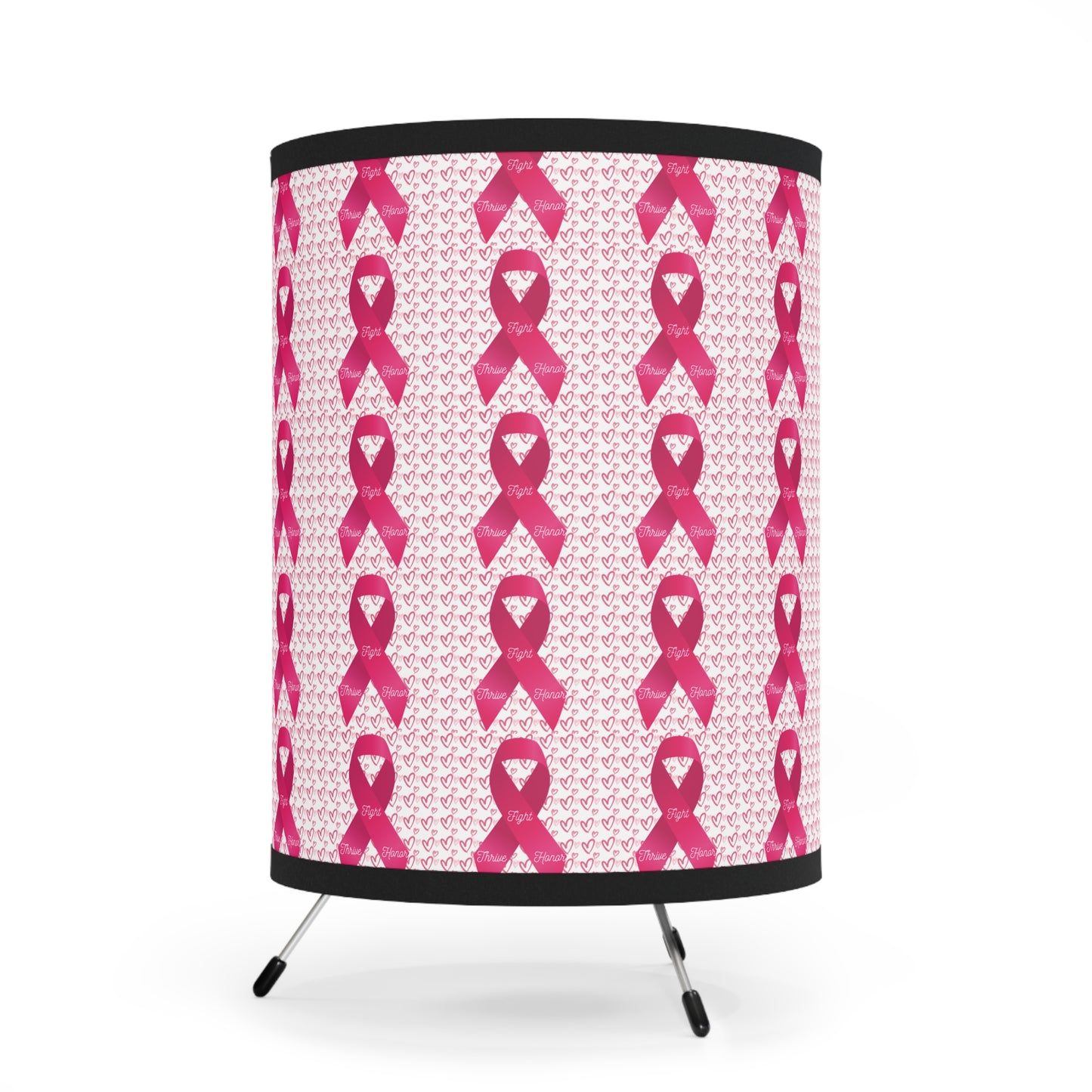 Approach Apparel Tripod Lamp, Breast Cancer Awareness Light, Home Decor, Unique Gift, Lighting for Celebrations, Supportive Design