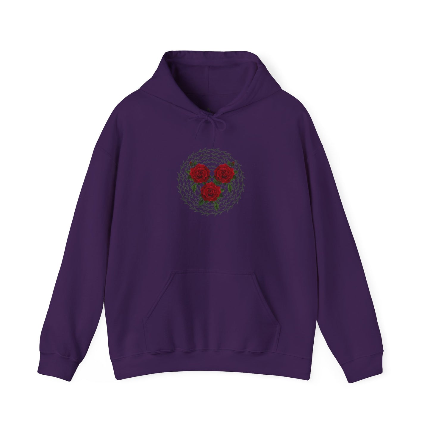 Approach Apparel Floral Emblem Hooded Sweatshirt - Cozy Floral Hoodie, Gift for Nature Lovers, Casual Wear, Spring Fashion, Birthday Gift