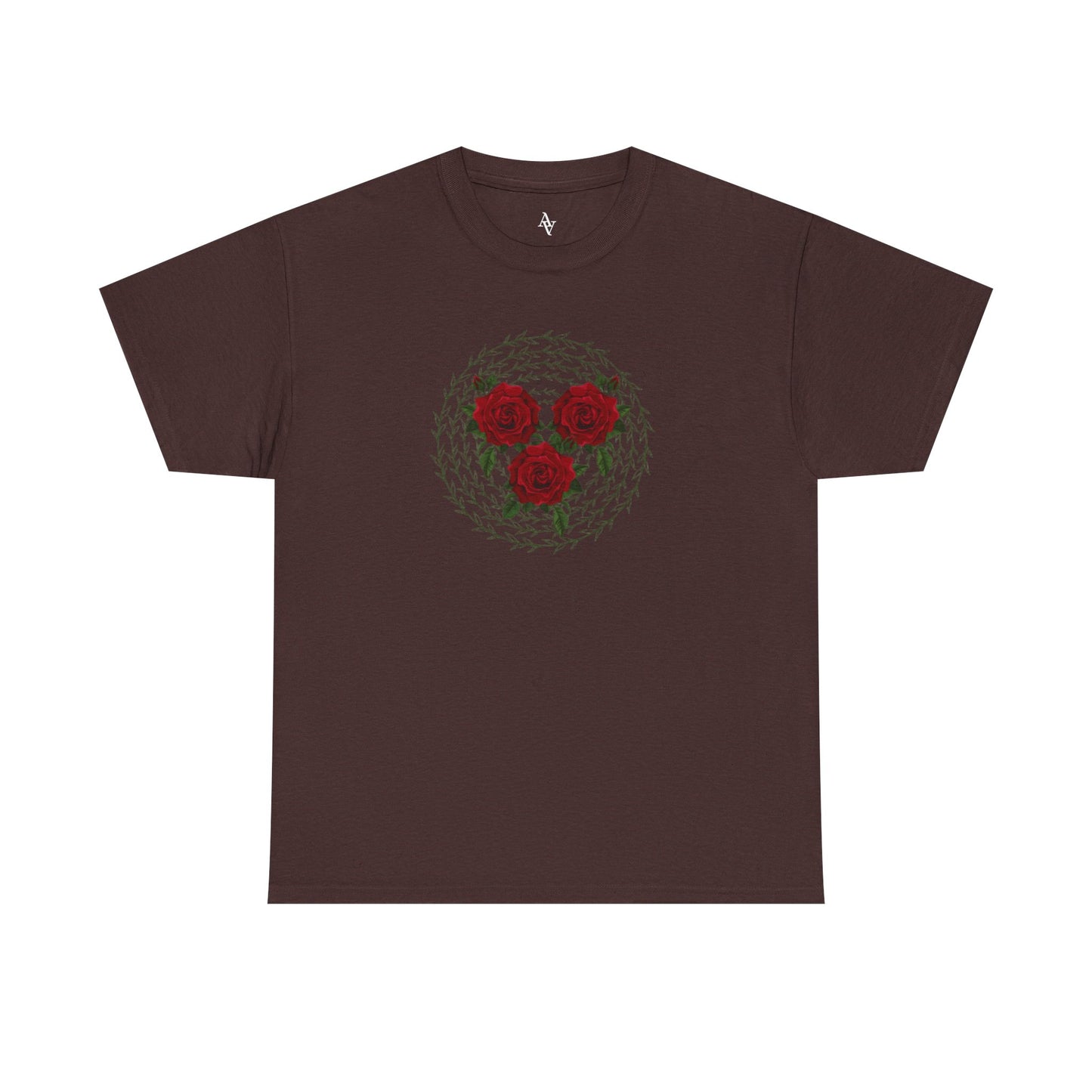 Approach Apparel Rose Embroidered Heavy Cotton Tee, Casual Summer Top, Vintage Style Gift, Floral Graphic Shirt, Trendy Streetwear