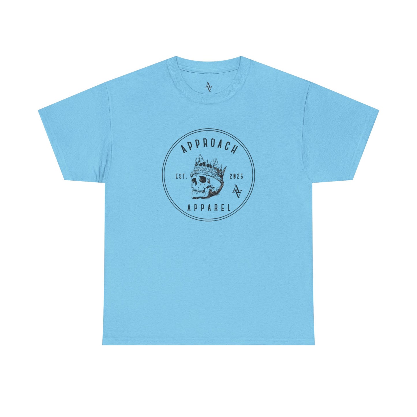 Approach Apparel Heavy Cotton Tee with Unique Skull Design, Casual Wear, Graphic T-Shirt, Streetwear, Gift for Him/Her