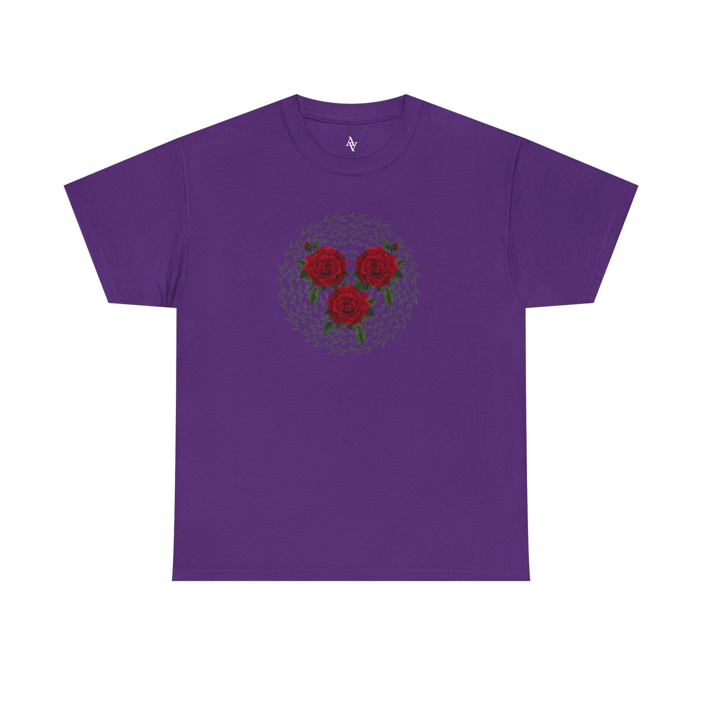 Approach Apparel Rose Embroidered Heavy Cotton Tee, Casual Summer Top, Vintage Style Gift, Floral Graphic Shirt, Trendy Streetwear