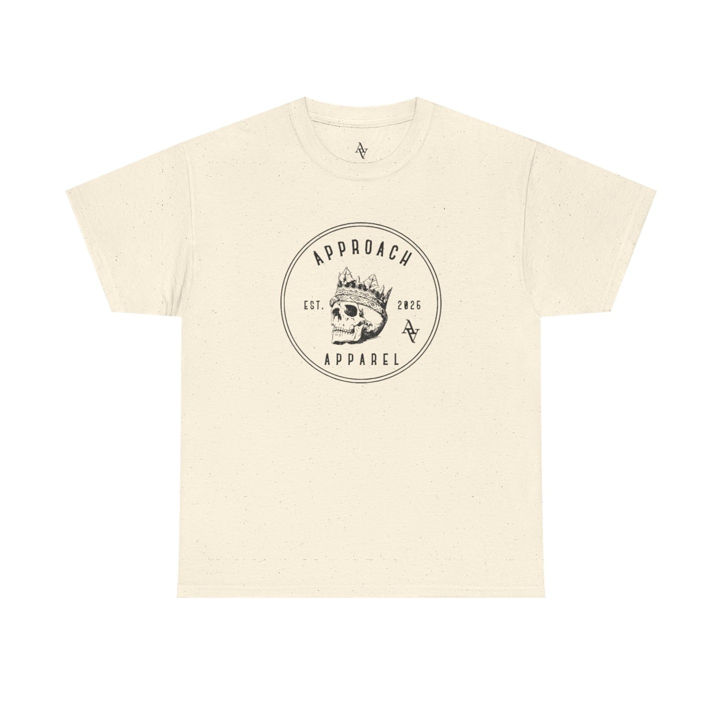 Approach Apparel Heavy Cotton Tee with Unique Skull Design, Casual Wear, Graphic T-Shirt, Streetwear, Gift for Him/Her