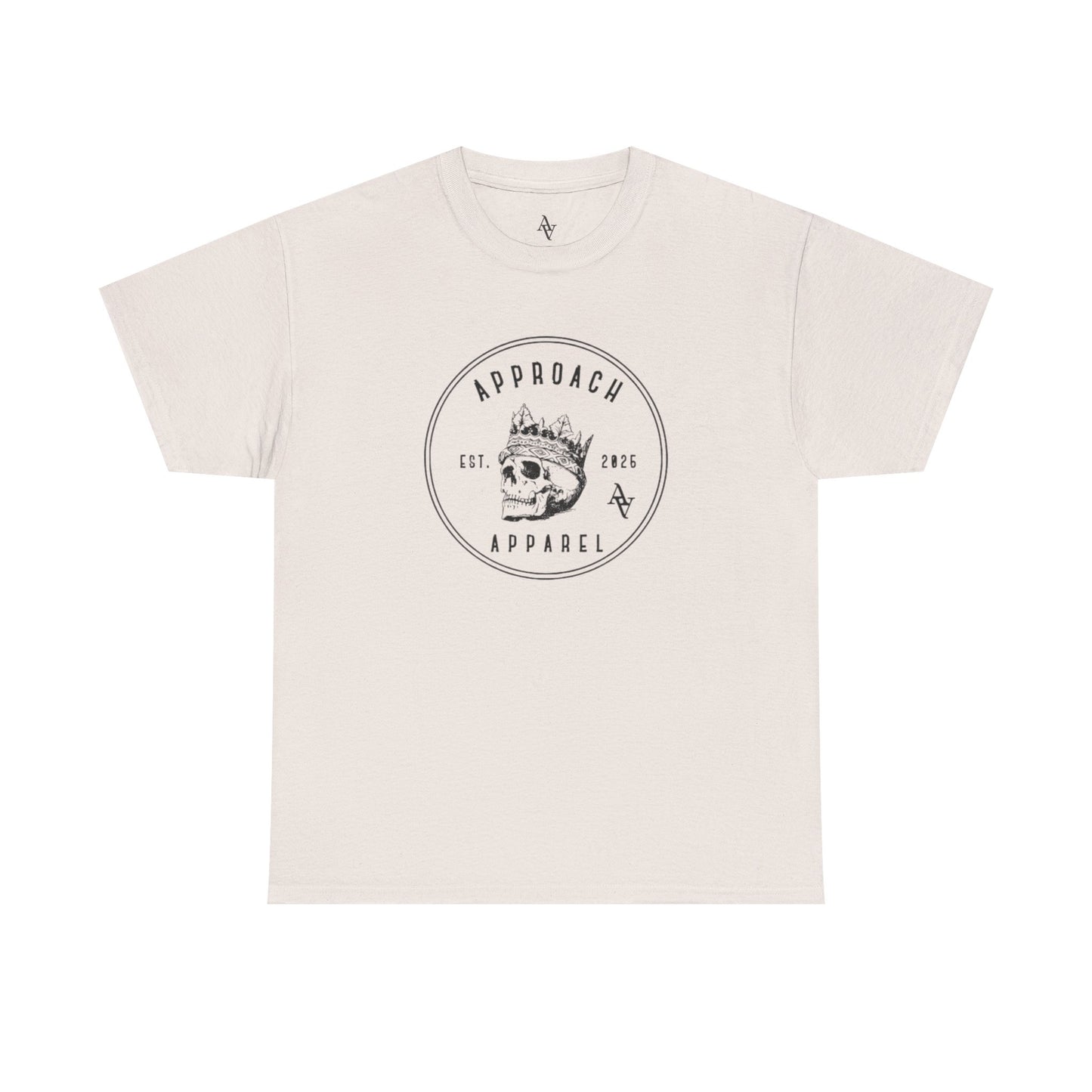 Approach Apparel Heavy Cotton Tee with Unique Skull Design, Casual Wear, Graphic T-Shirt, Streetwear, Gift for Him/Her