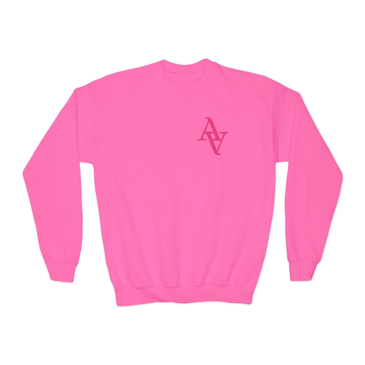 Approach Apparel Breast Cancer Awareness Youth Crewneck Sweatshirt, Supportive Apparel, Gift for Teens, Love, Empowerment, Pink Ribbon