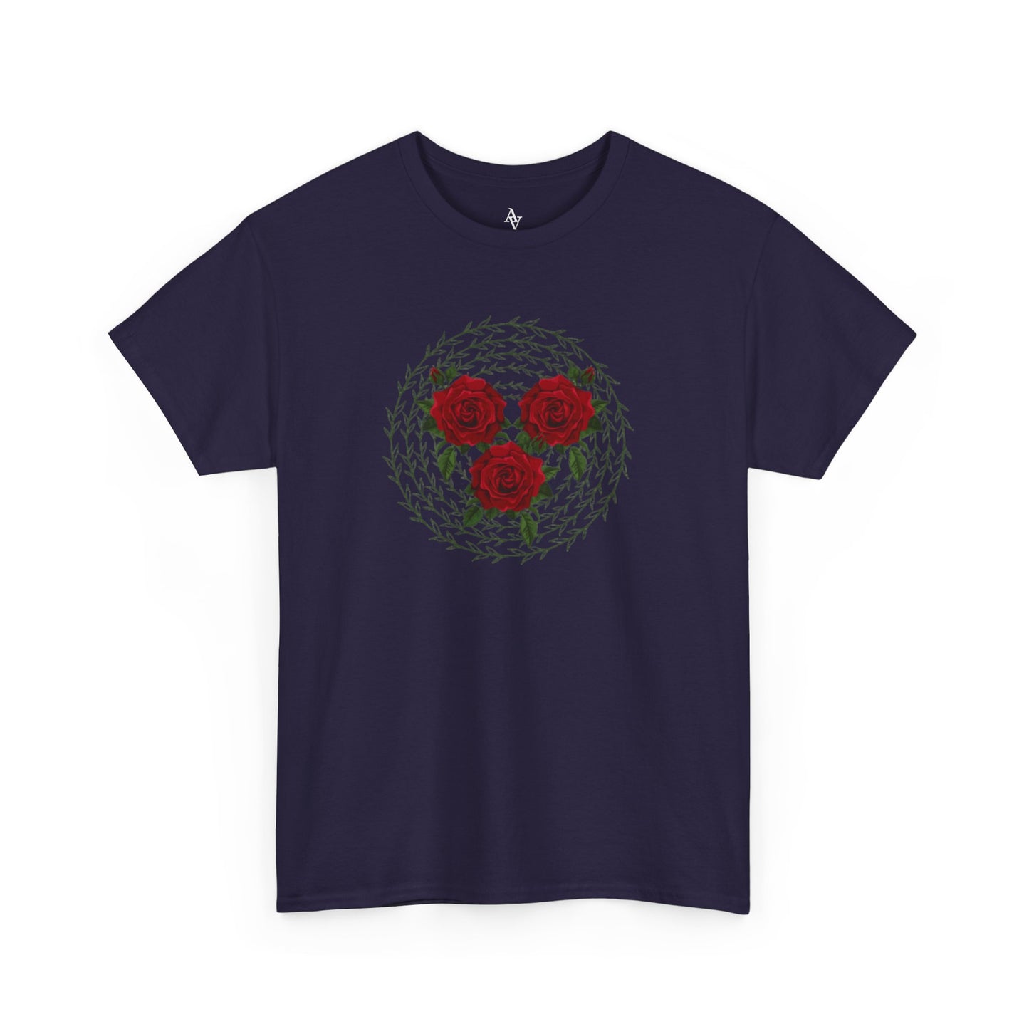 Approach Apparel Rose Embroidered Heavy Cotton Tee, Casual Summer Top, Vintage Style Gift, Floral Graphic Shirt, Trendy Streetwear