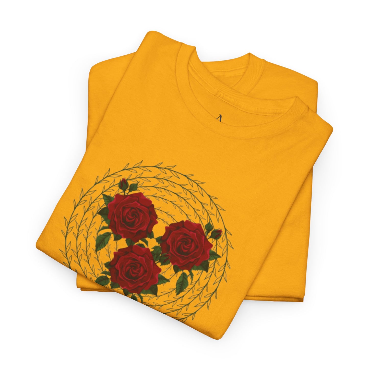 Approach Apparel Rose Embroidered Heavy Cotton Tee, Casual Summer Top, Vintage Style Gift, Floral Graphic Shirt, Trendy Streetwear