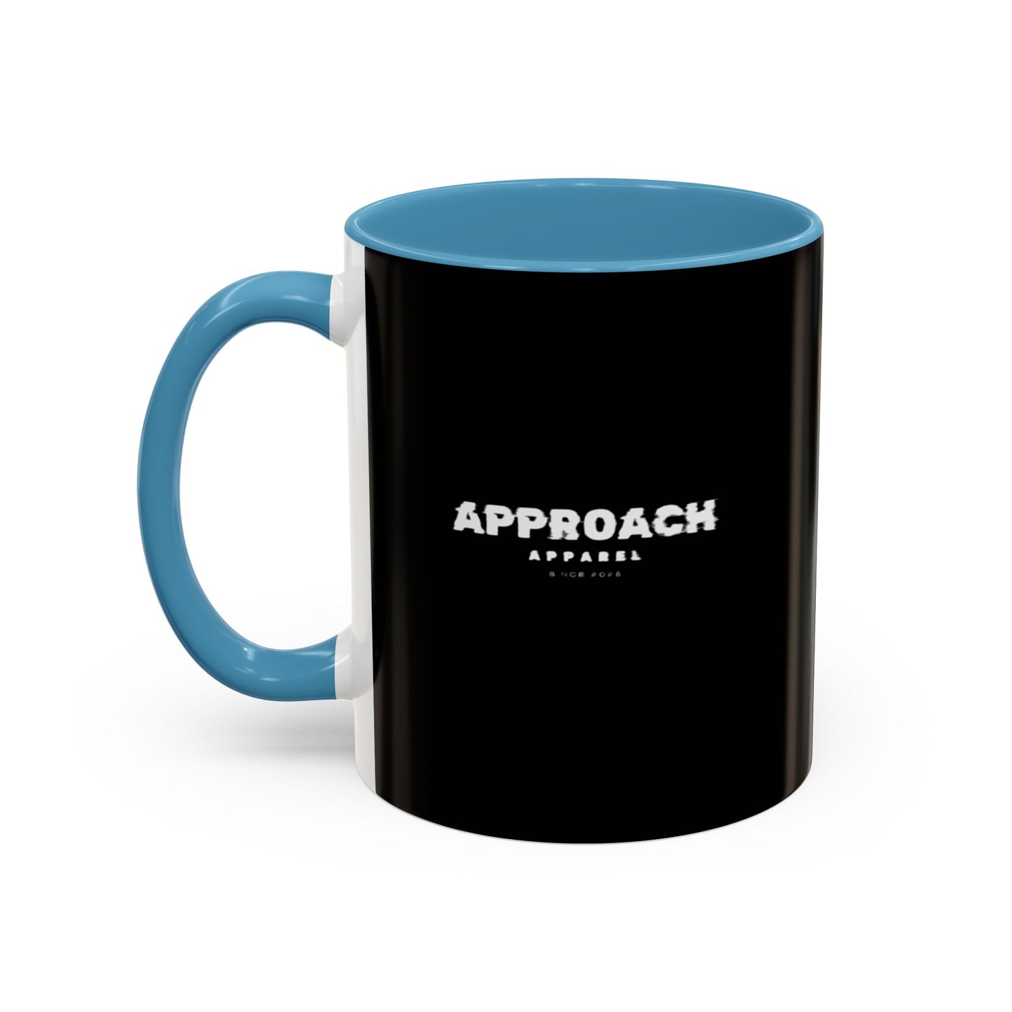 Approach Apparel Stylish Accent Coffee Mug, Custom Black Mug, Modern Design Coffee Cup, Personalized Drinkware, Unique Gift for Coffee Lovers