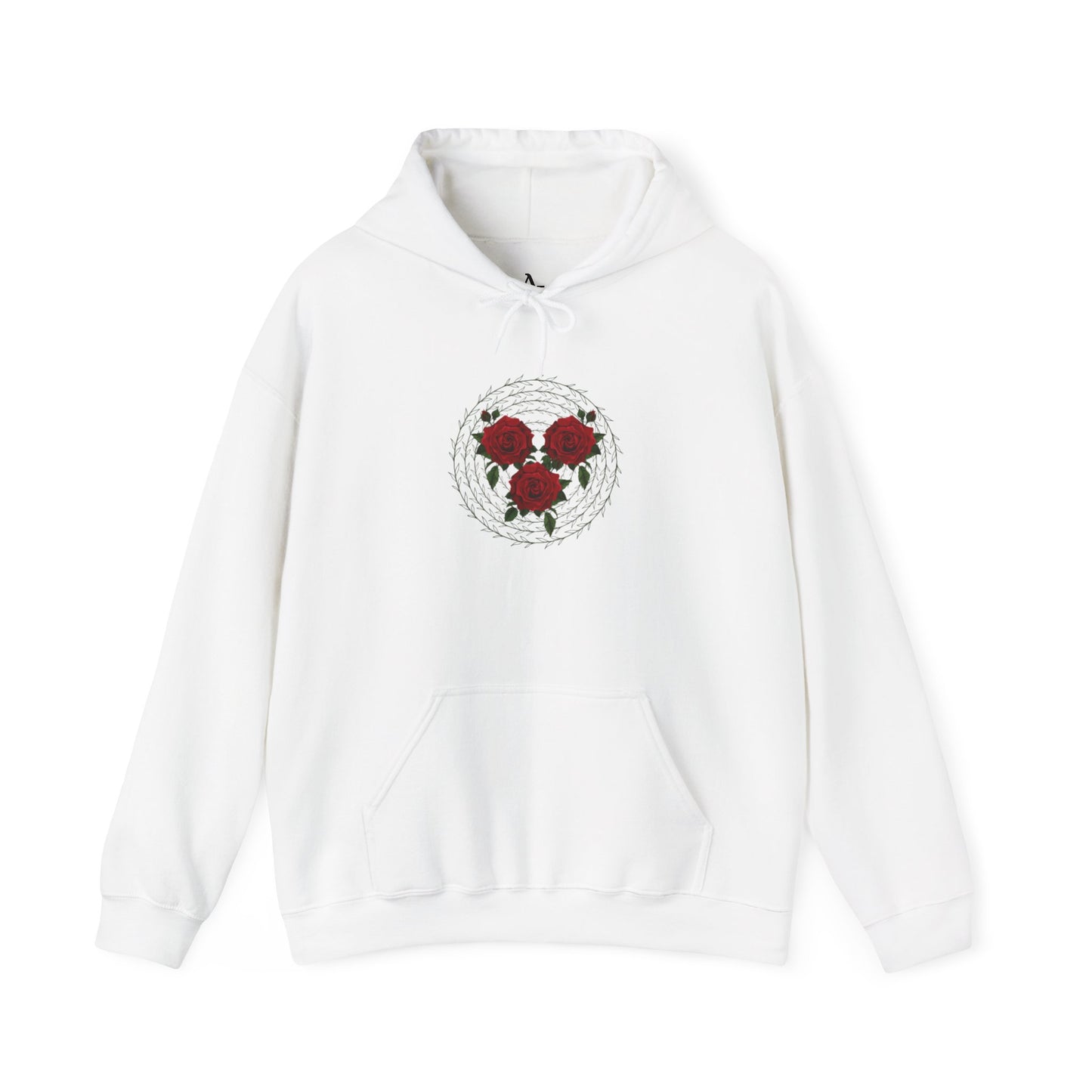 Approach Apparel Floral Emblem Hooded Sweatshirt - Cozy Floral Hoodie, Gift for Nature Lovers, Casual Wear, Spring Fashion, Birthday Gift