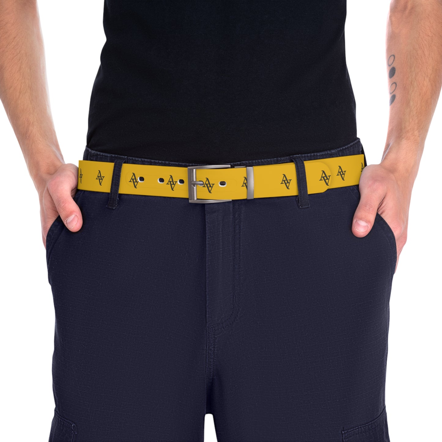 Approach Apparel Yellow Logo Belt for Everyday Casual Outfits