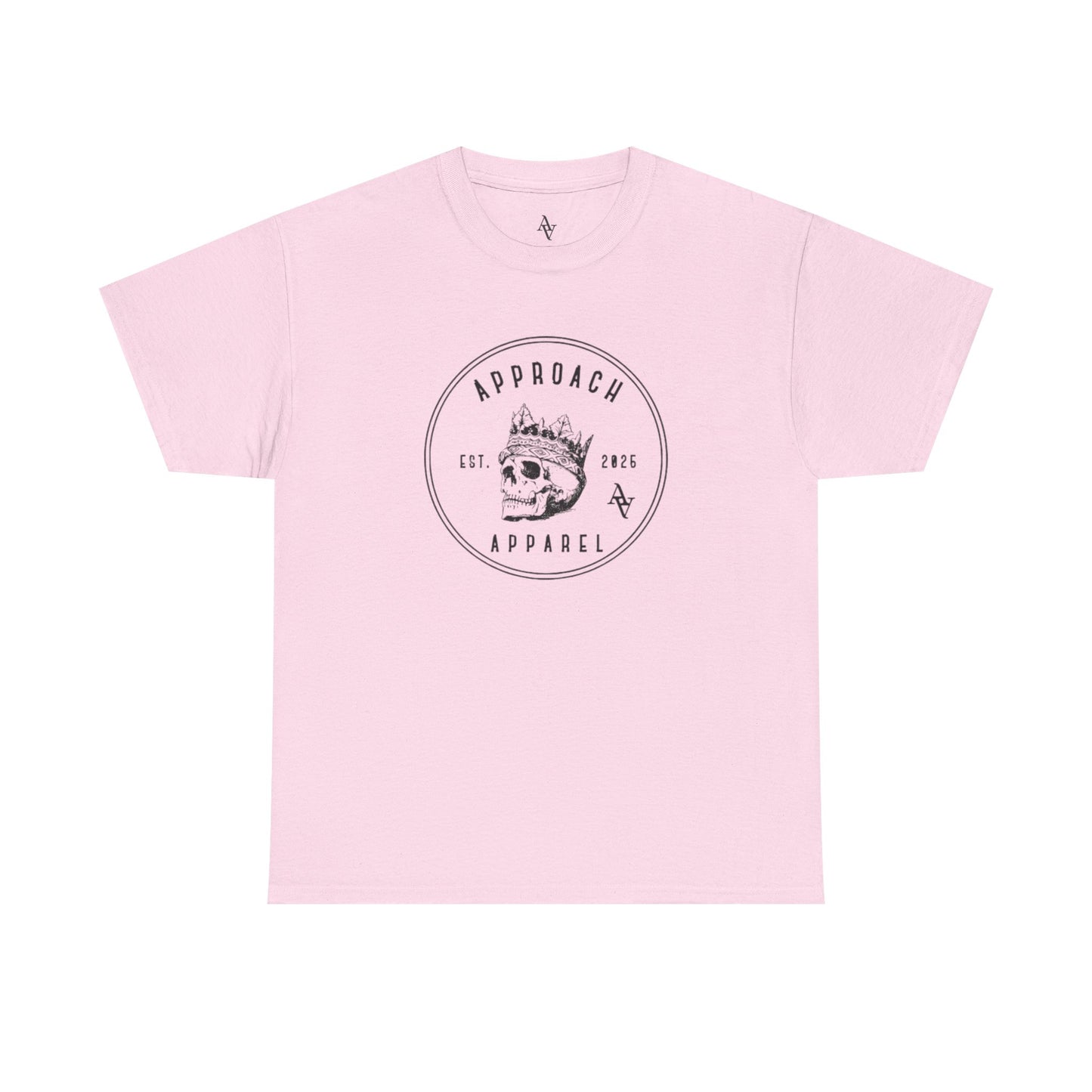 Approach Apparel Heavy Cotton Tee with Unique Skull Design, Casual Wear, Graphic T-Shirt, Streetwear, Gift for Him/Her