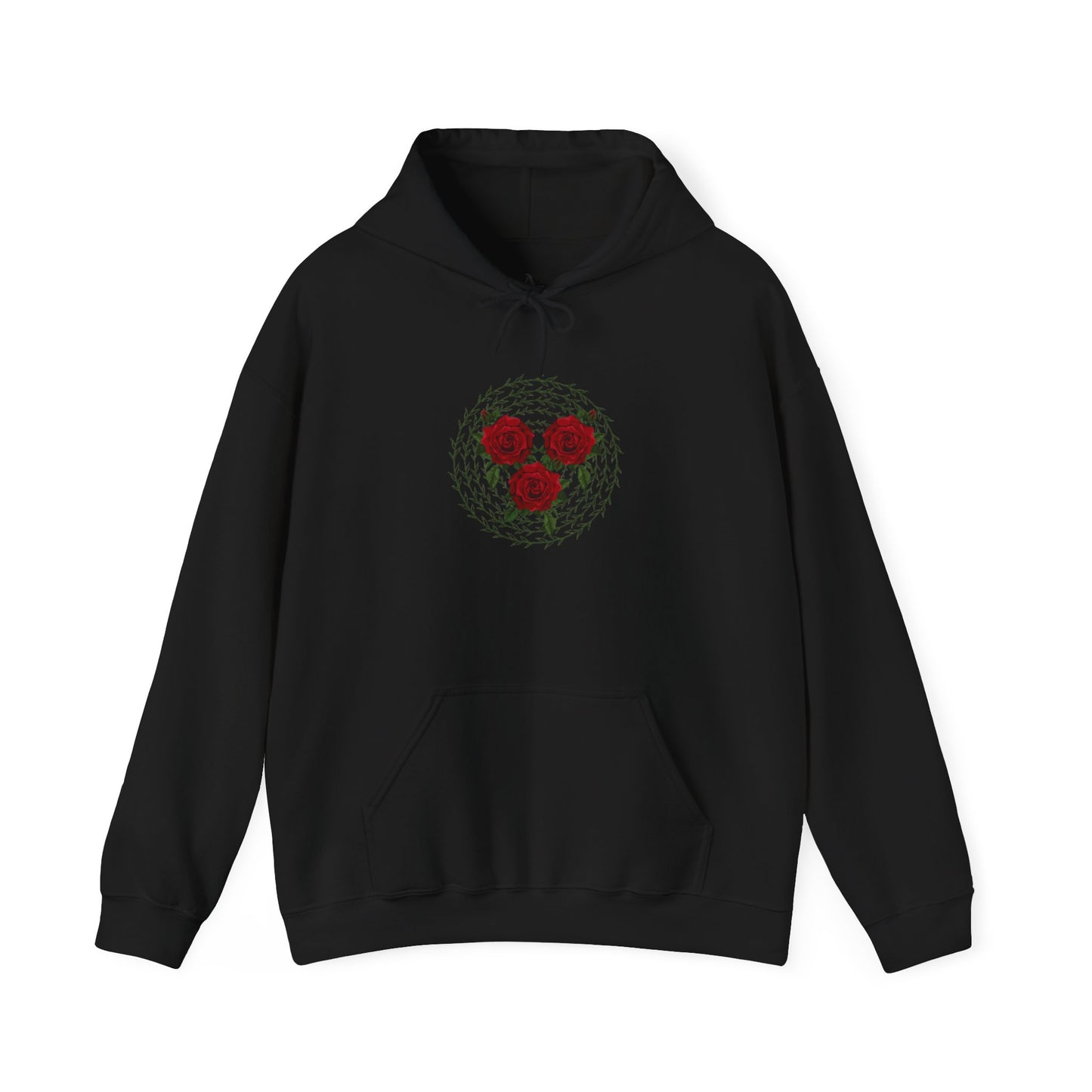 Approach Apparel Floral Emblem Hooded Sweatshirt - Cozy Floral Hoodie, Gift for Nature Lovers, Casual Wear, Spring Fashion, Birthday Gift