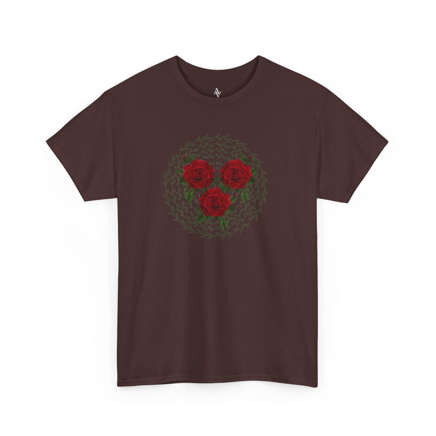 Approach Apparel Rose Embroidered Heavy Cotton Tee, Casual Summer Top, Vintage Style Gift, Floral Graphic Shirt, Trendy Streetwear