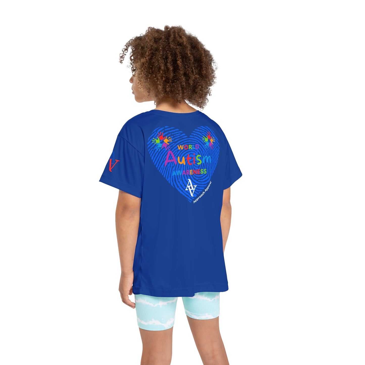 Approach Apparel Kids Sports Jersey - World Autism Awareness Tee for Active Young Athletes