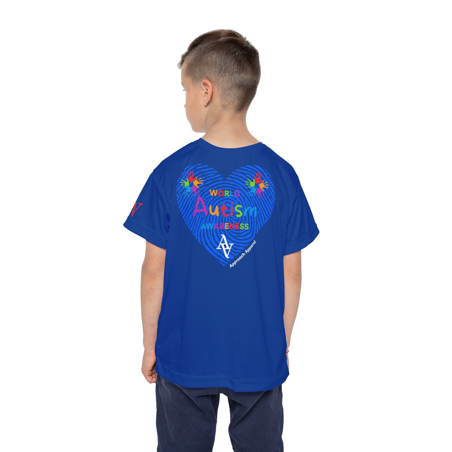 Approach Apparel Kids Sports Jersey - World Autism Awareness Tee for Active Young Athletes