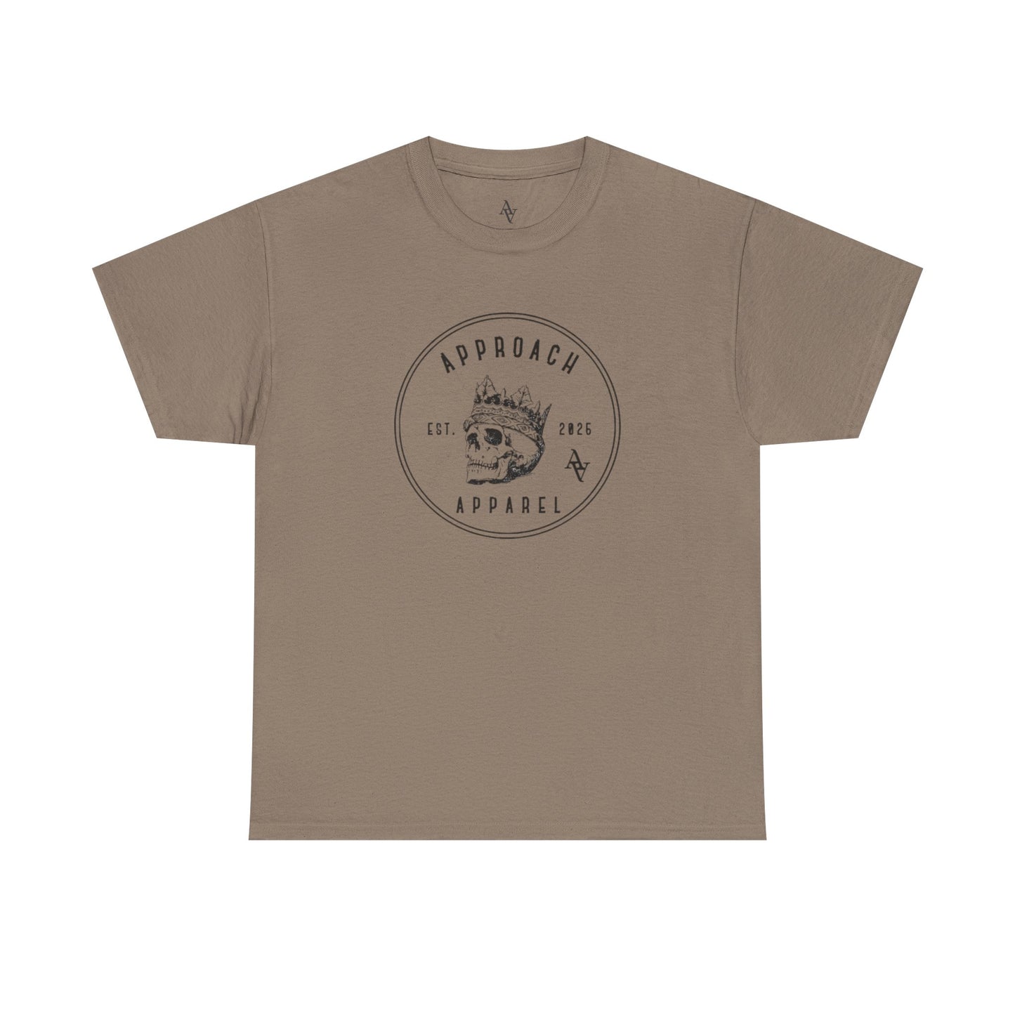 Approach Apparel Heavy Cotton Tee with Unique Skull Design, Casual Wear, Graphic T-Shirt, Streetwear, Gift for Him/Her