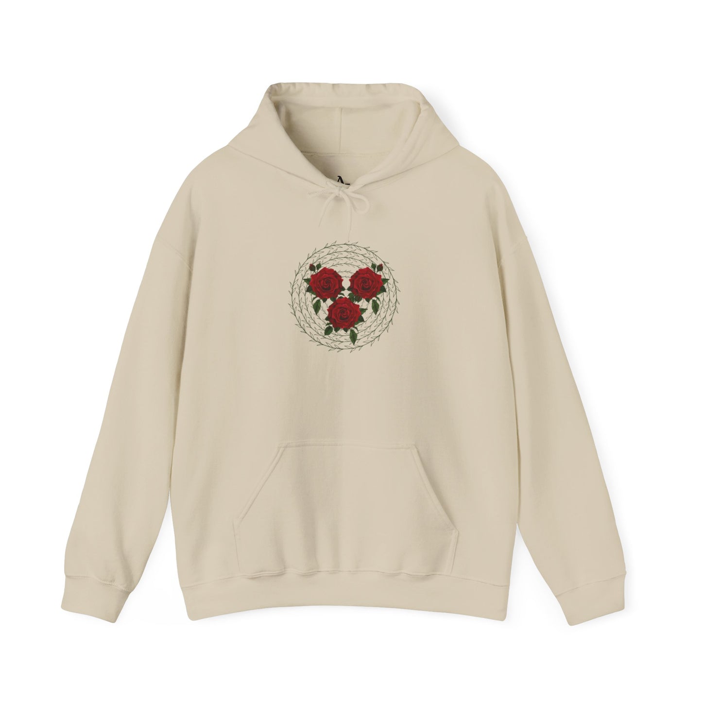 Approach Apparel Floral Emblem Hooded Sweatshirt - Cozy Floral Hoodie, Gift for Nature Lovers, Casual Wear, Spring Fashion, Birthday Gift