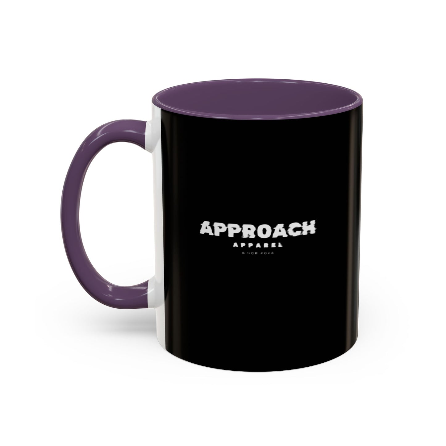 Approach Apparel Stylish Accent Coffee Mug, Custom Black Mug, Modern Design Coffee Cup, Personalized Drinkware, Unique Gift for Coffee Lovers