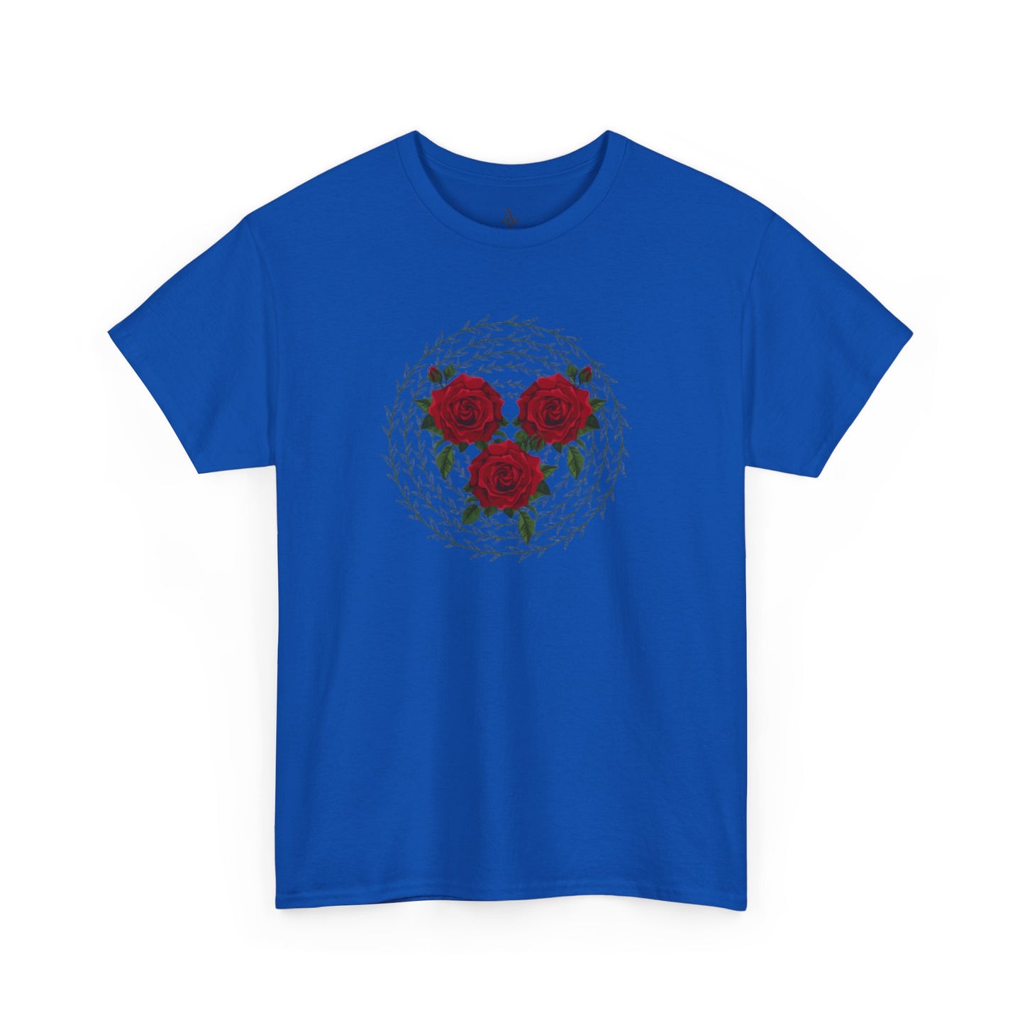 Approach Apparel Rose Embroidered Heavy Cotton Tee, Casual Summer Top, Vintage Style Gift, Floral Graphic Shirt, Trendy Streetwear