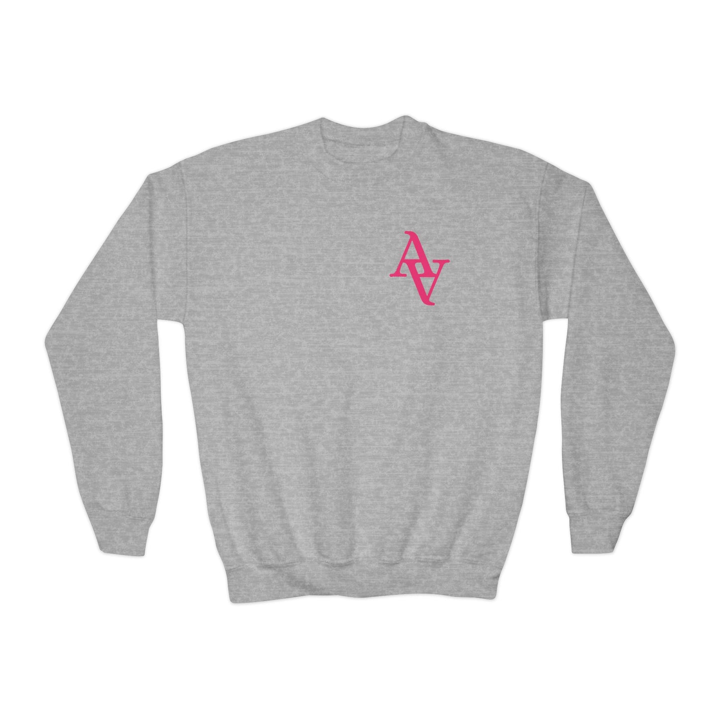 Approach Apparel Breast Cancer Awareness Youth Crewneck Sweatshirt, Supportive Apparel, Gift for Teens, Love, Empowerment, Pink Ribbon