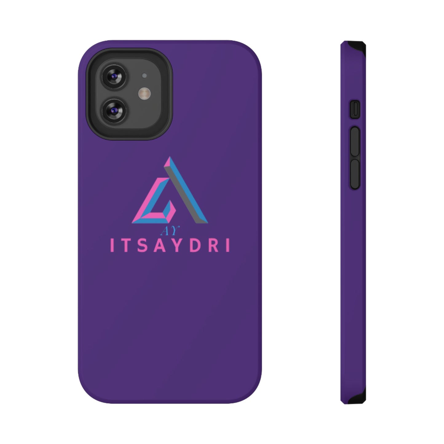 Impact-Resistant Phone Case — Purple ITsAydri Logo Protective Case