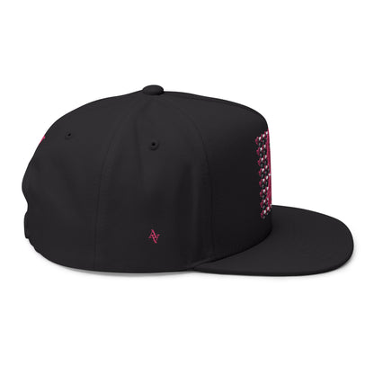 Approach Apparel Pink Ribbon Flat Bill Cap (Embroidery) - 'Fight, Honor, Love' Design