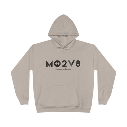 MO2V8 Eco-Friendly Motivational Hoodie - Unisex Pullover Sweatshirt, Gifts for Eco-Conscious, Casual Wear, Positive Vibes, Everyday Comfort