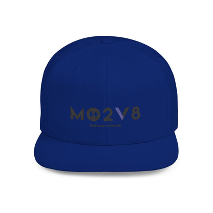 Stylish MO2V8 Flat Bill Snapback Hat, Cool Adjustable Cap for Streetwear, Great Gift for Sports Fans, Casual Outfits, Summer Festivals