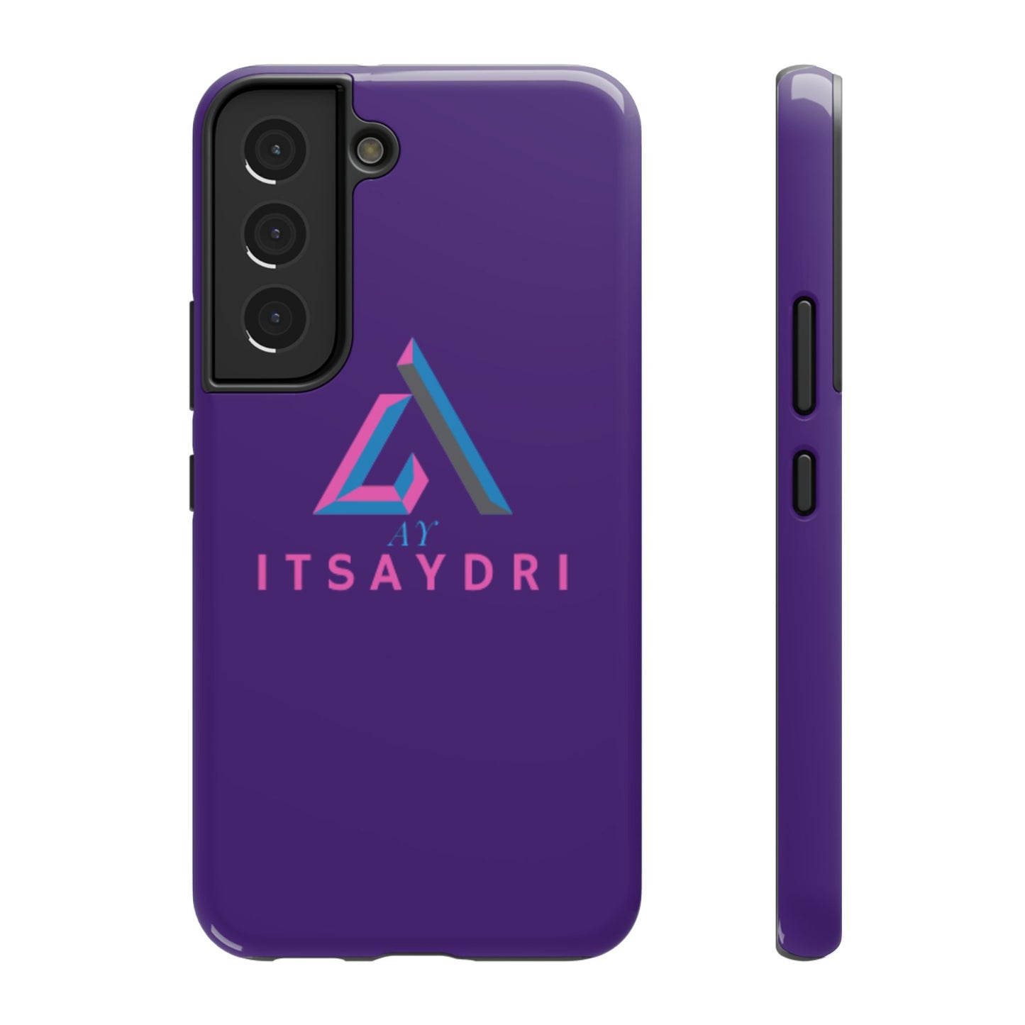 Impact-Resistant Phone Case — Purple ITsAydri Logo Protective Case