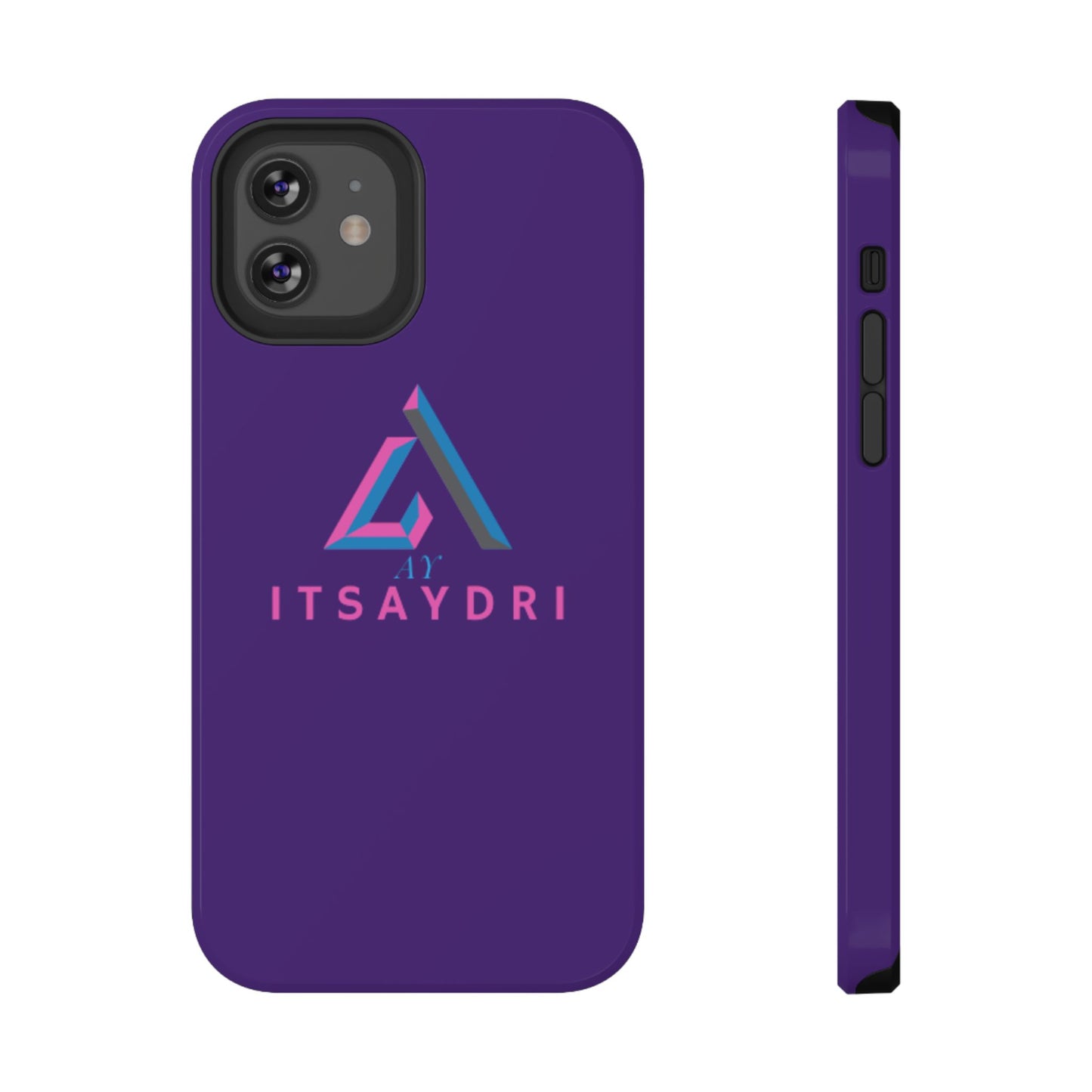Impact-Resistant Phone Case — Purple ITsAydri Logo Protective Case